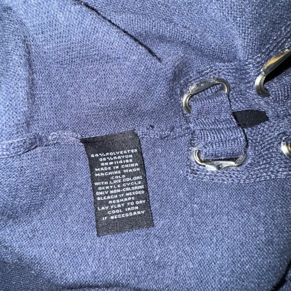 Light Blue Sweater with Side Grommets - Picture 4 of 4